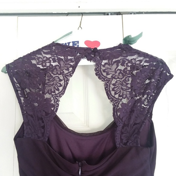 Plum Dress with Lace Back - Picture 4 of 8